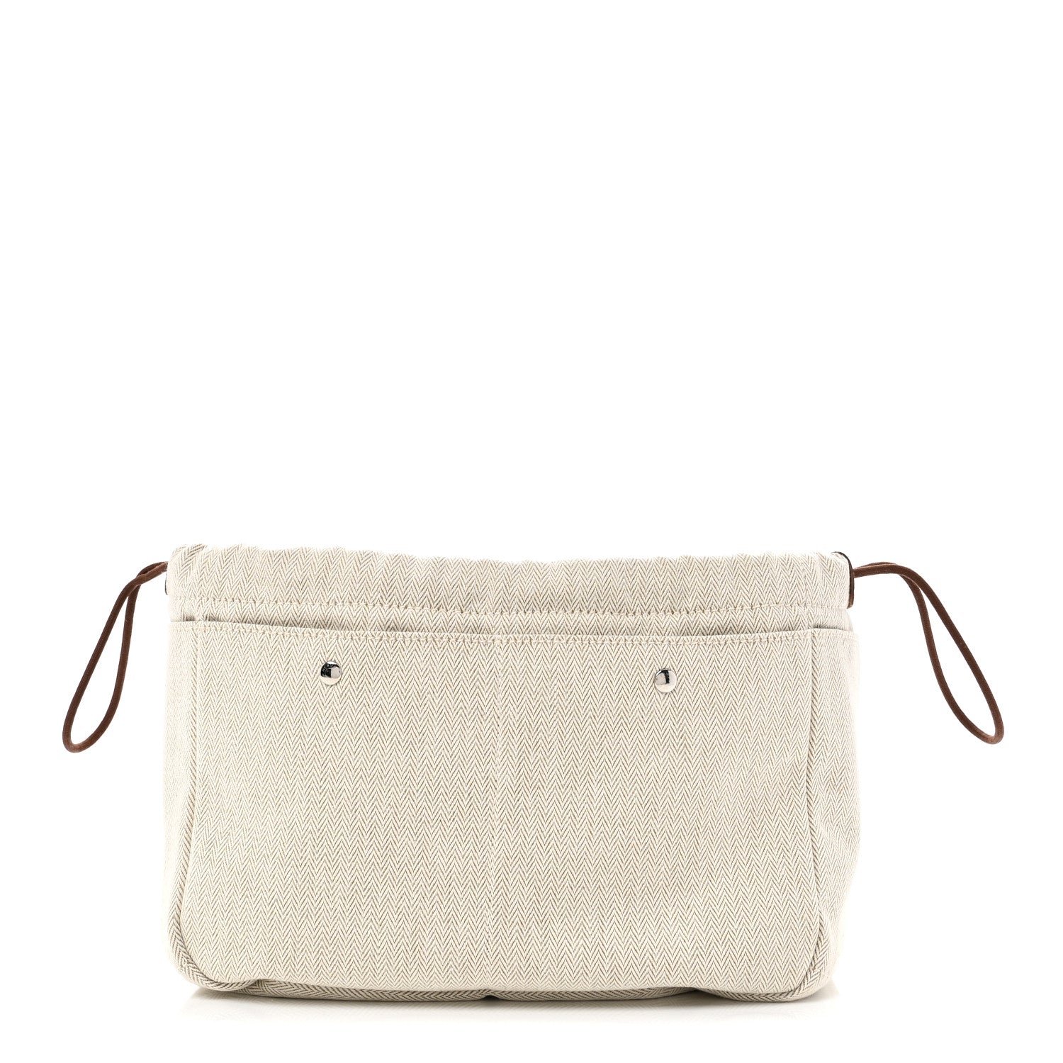 Hermes Canvas Barenia Fourbi 25 MM Pouch Naturel Fauve