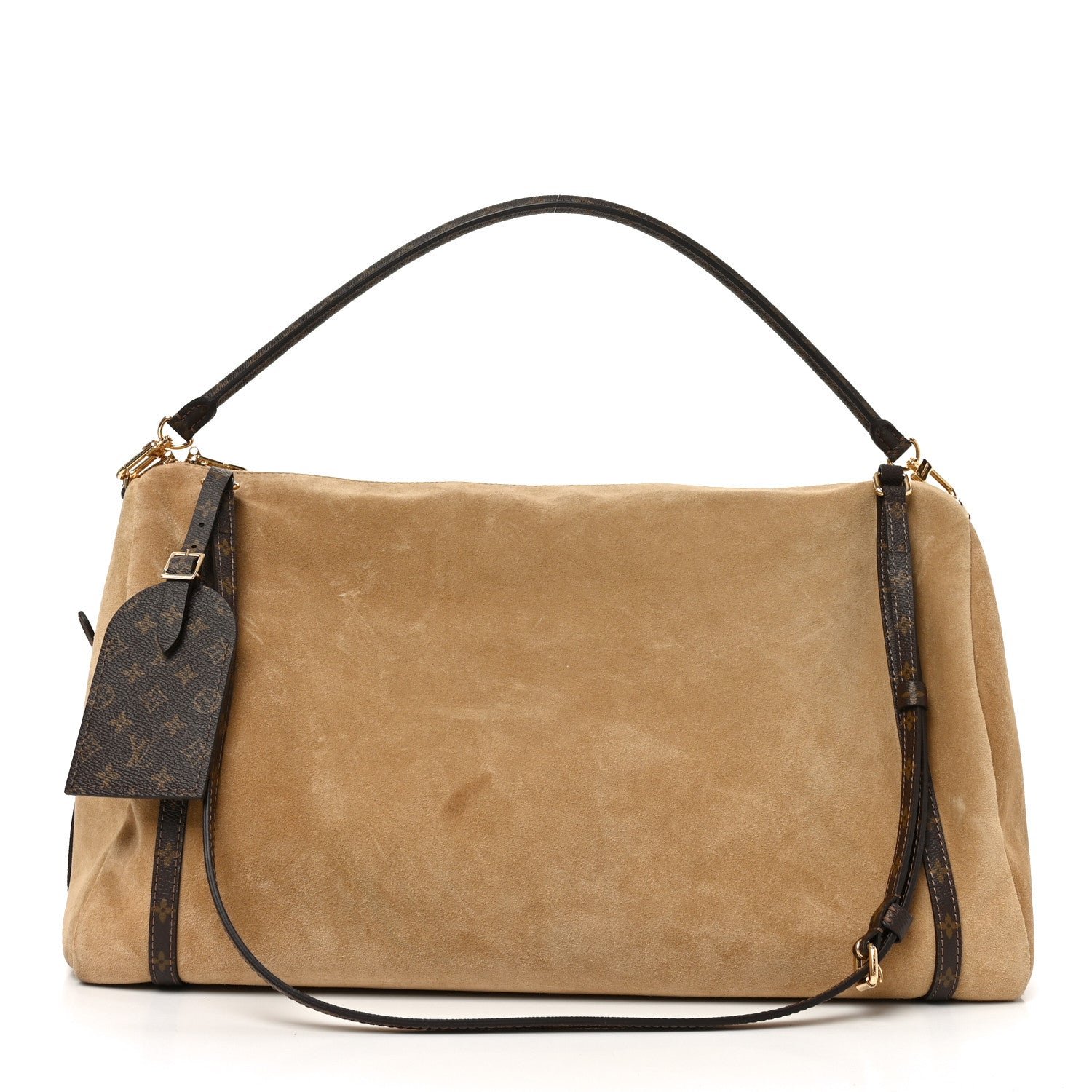 Louis Vuitton Suede Monogram Express MM Hazelnut