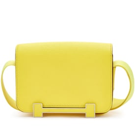 Hermes Jaune Citron Chèvre Mysore Geta Palladium Hardware, 2022