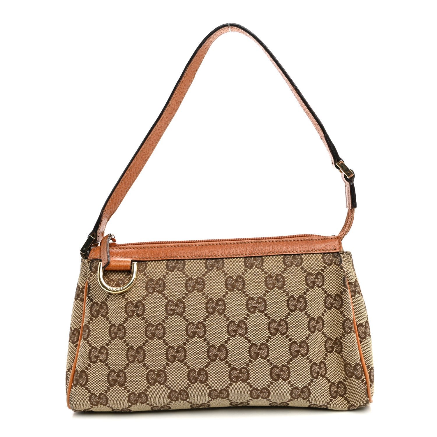 Gucci Monogram D Ring Cosmetic Case Light Brown