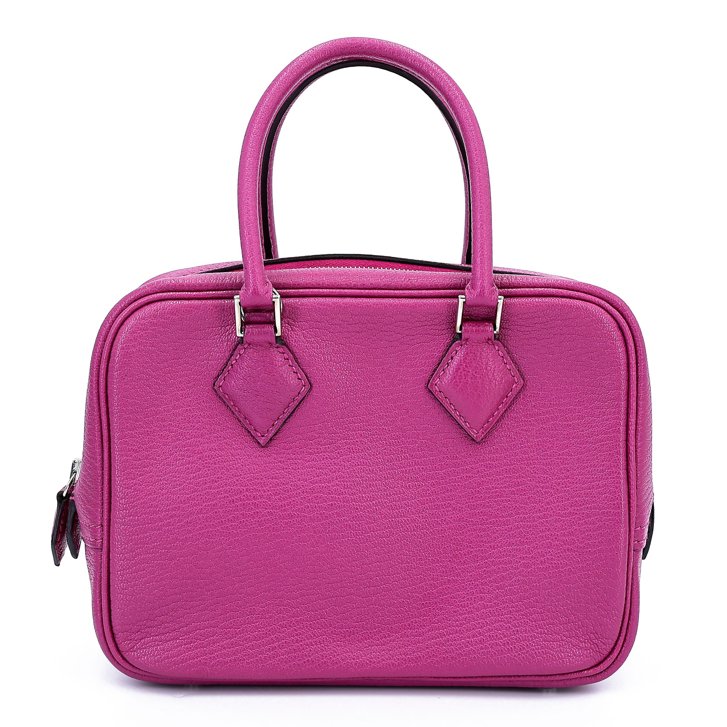Hermes Very Good ( Rank A) HERMÈS Plume Mini Rose Purple (L3) Chevre Palladium hardware A (2017)