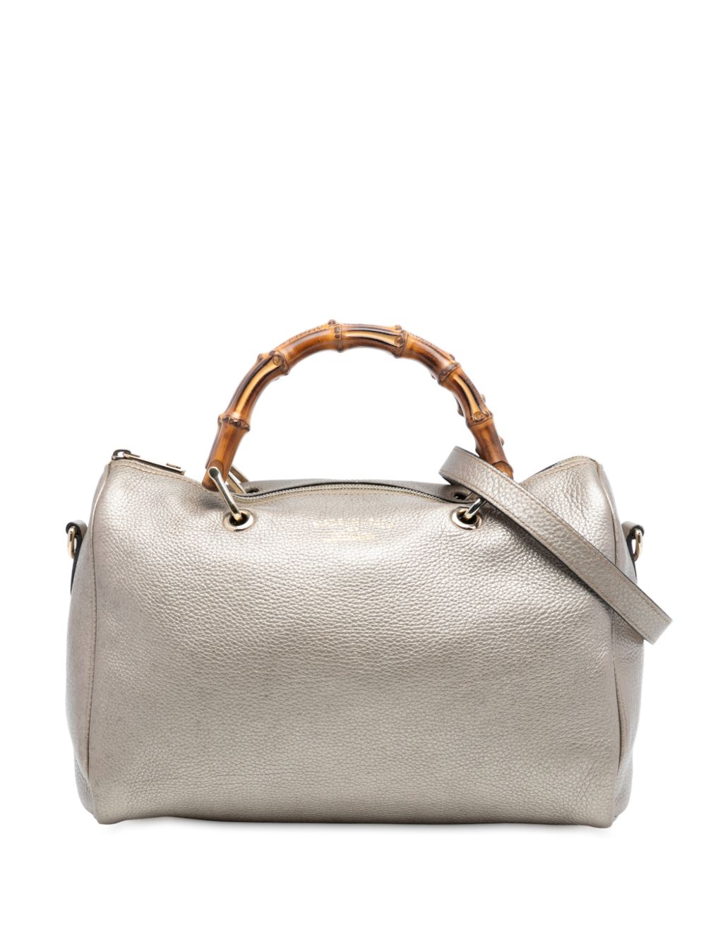 2016-2025 Medium Calfskin Bamboo Shopper Boston Bag satchel