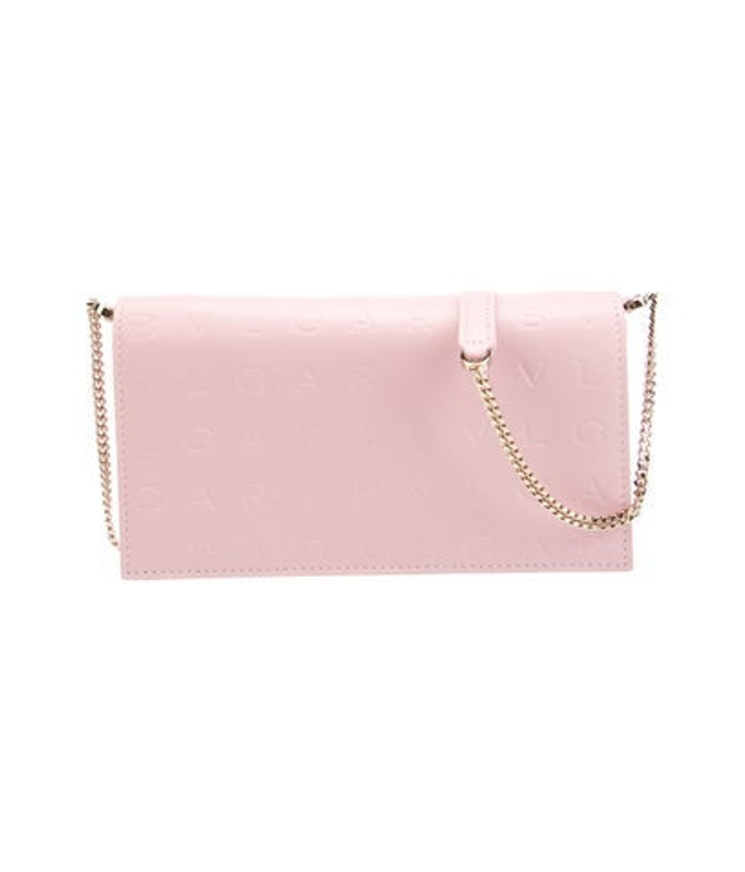 Bvlgari Leather Logo Infinitum Chain Wallet