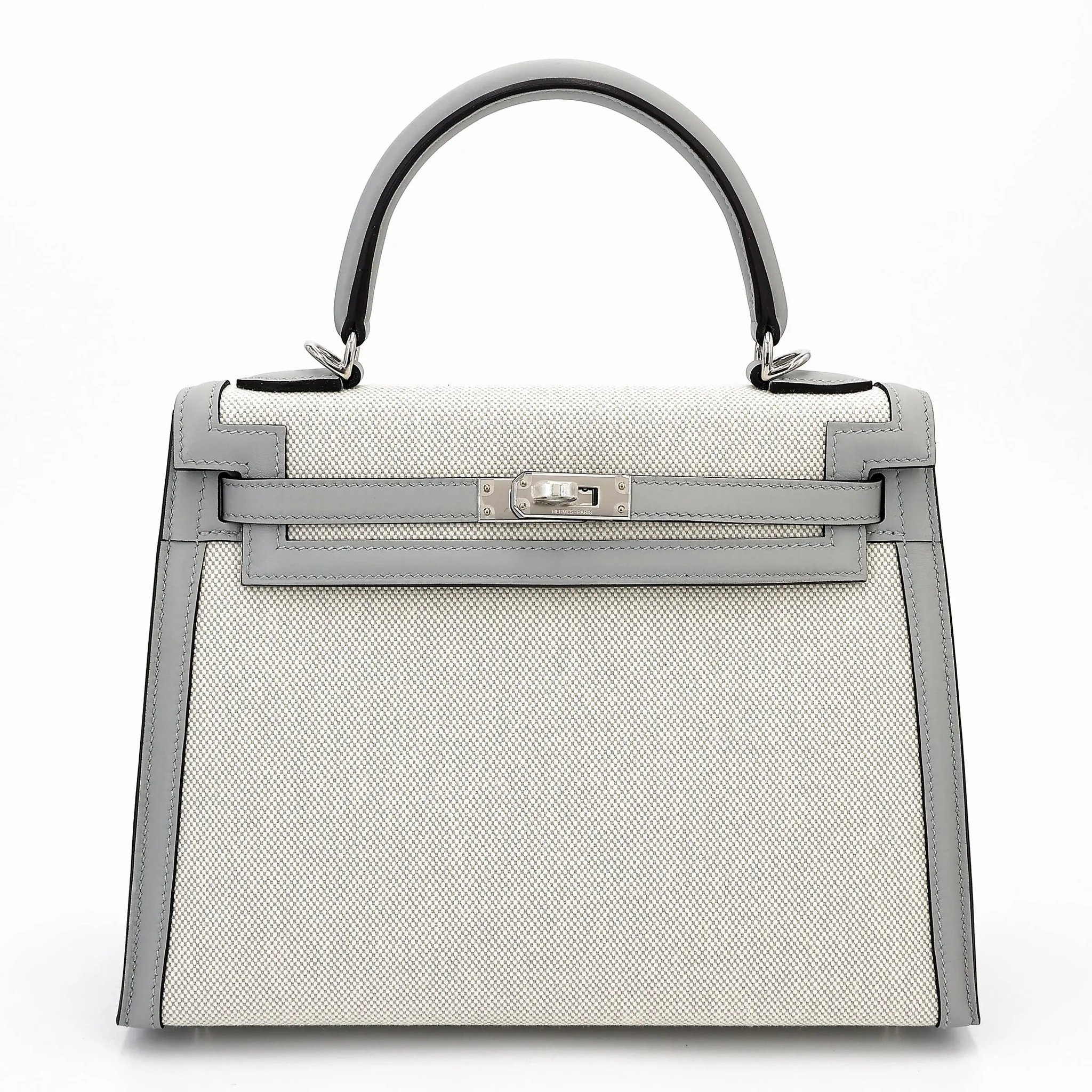 Hermes Limited Edition Kelly 25 Sellier Bleu Glacier (8U) Toile H canvas Swift Palladium hardware G (2026)