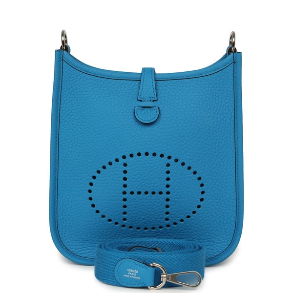 Hermes Evelyne TPM Bleu Zanzibar Clemence Palladium Hardware