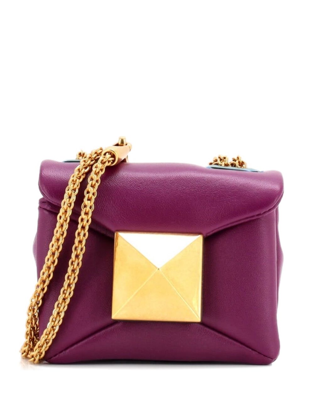 One Stud Chain Flap Bag Leather Micro crossbody bag