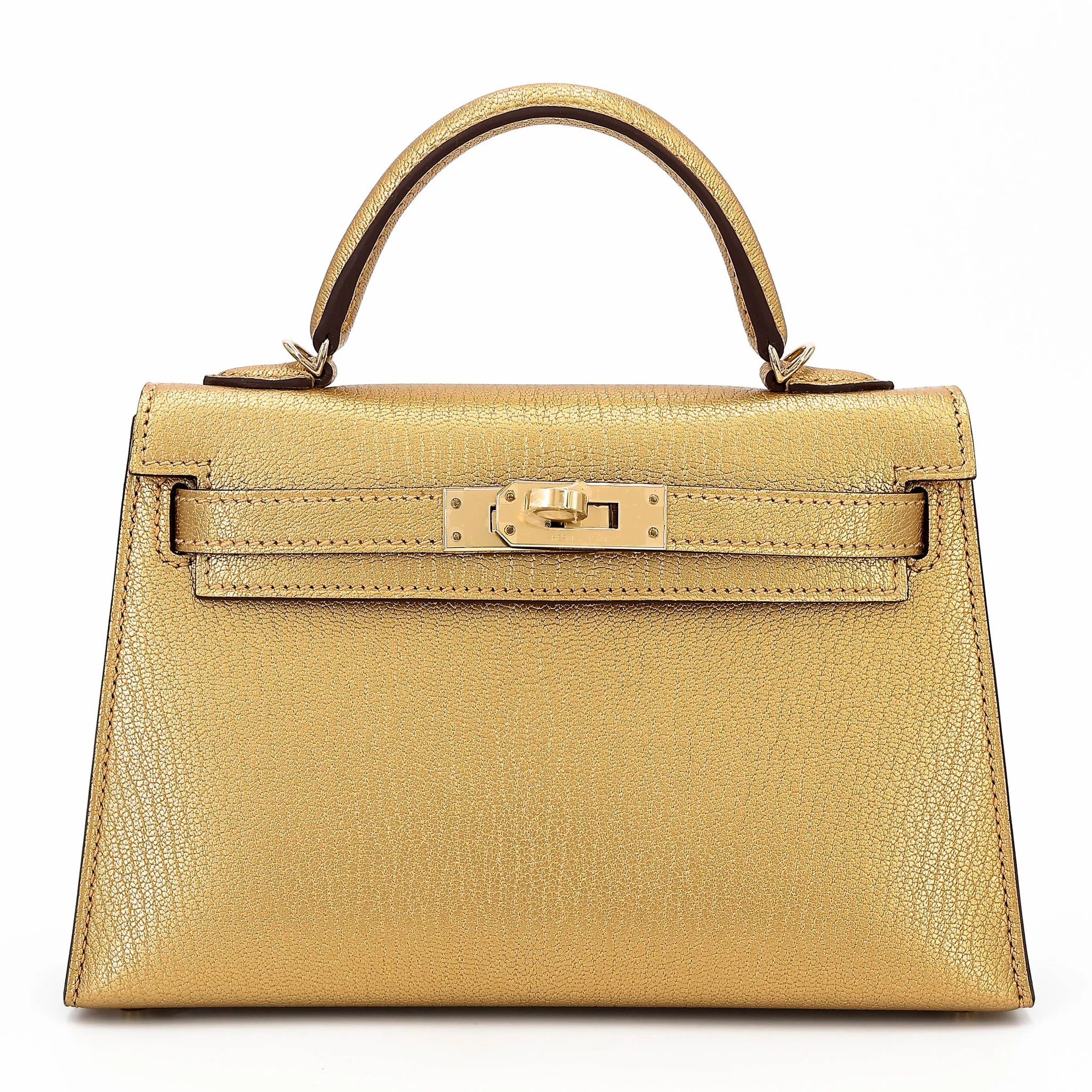 Hermes Mini Kelly II Dore (Y9) Chamkilight Permabrass hardware K (2025)