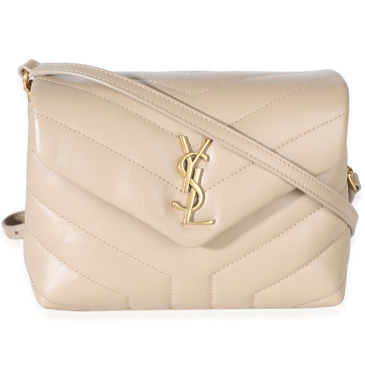 Beige Calfskin Y Quilted Monogram Toy Loulou