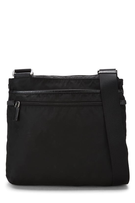 Black Nylon Messenger Bag