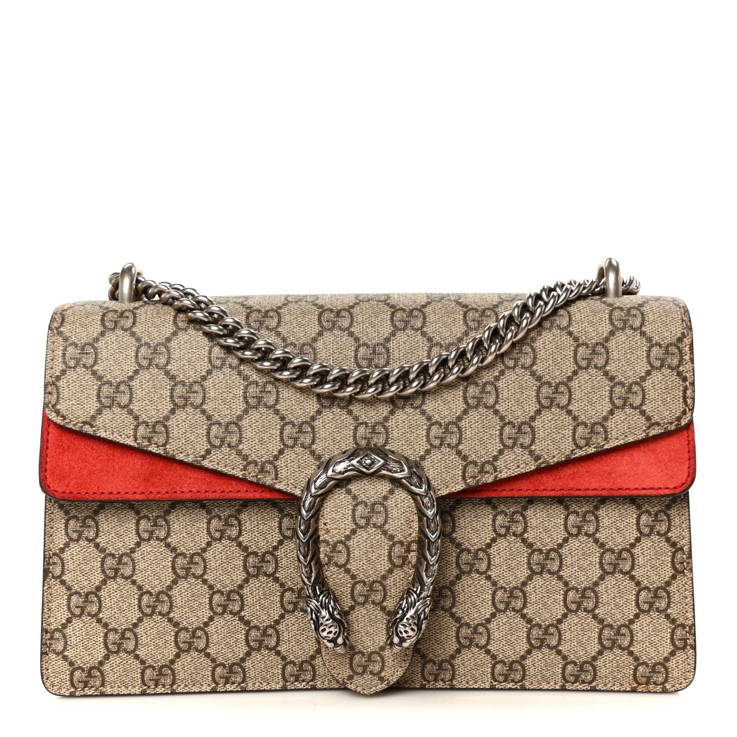 Gucci GG Supreme Monogram Small Dionysus Shoulder Bag Red