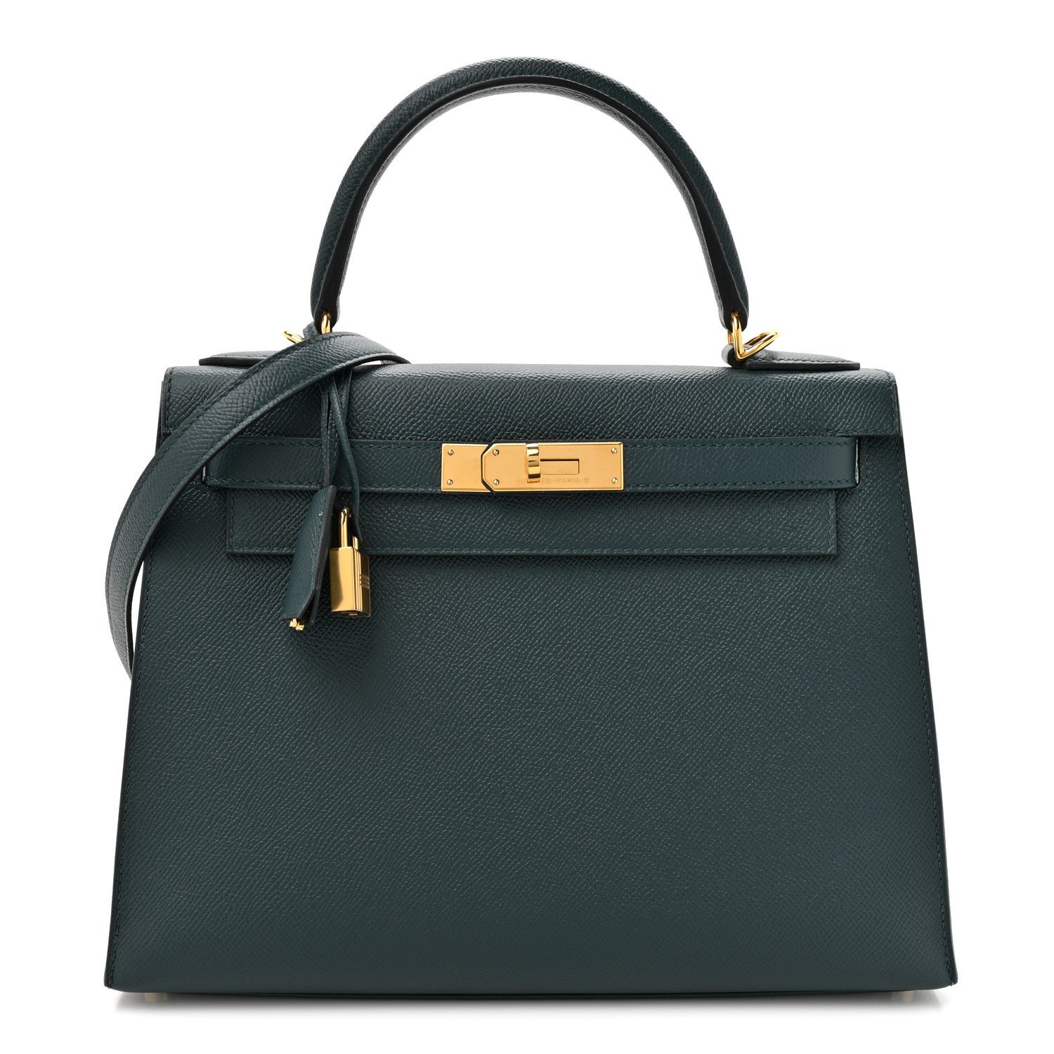 Hermes Hermes Epsom Kelly Sellier 28 Vert Cypress