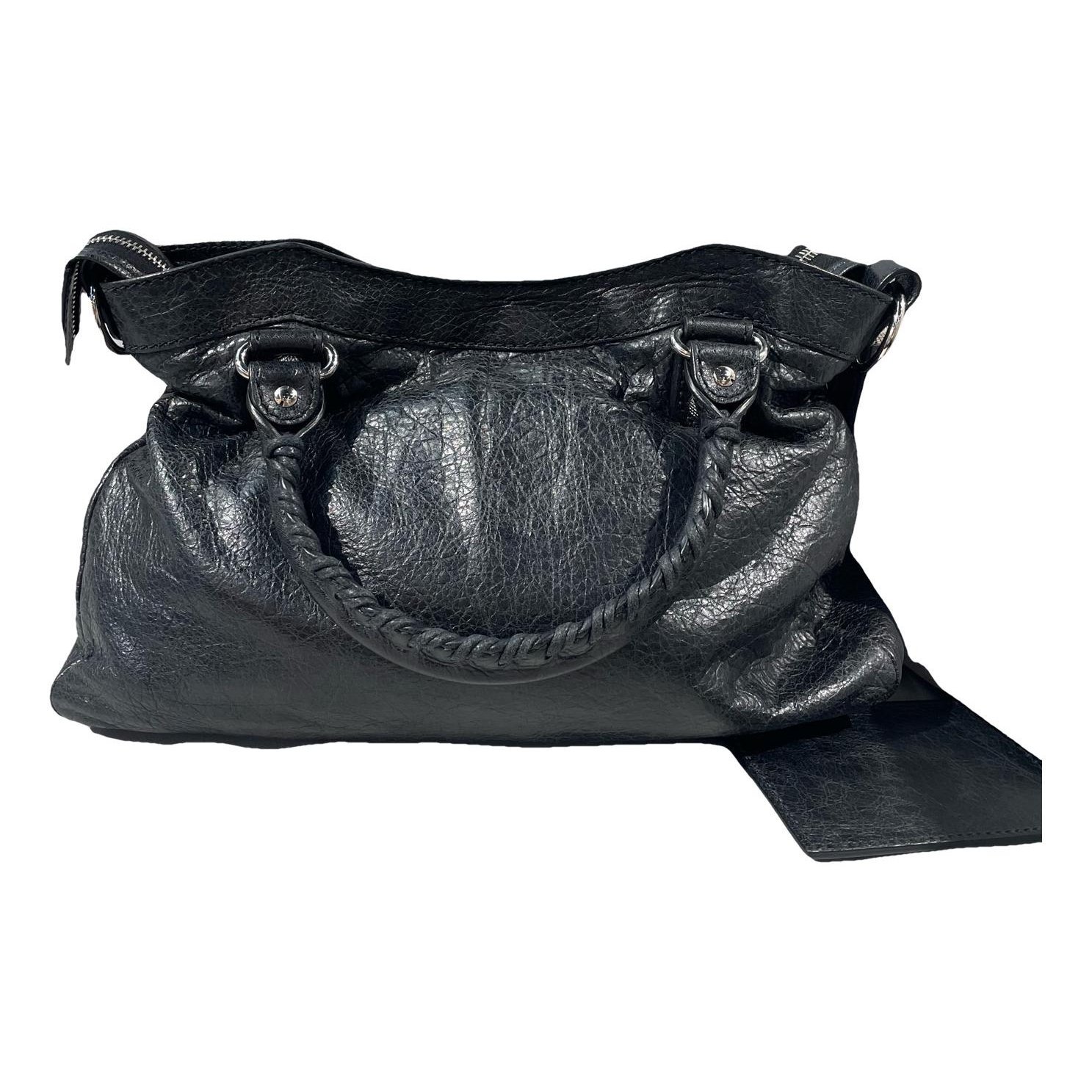 City leather handbag