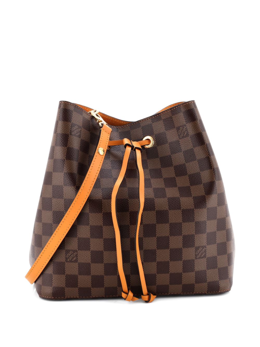 NeoNoe Handbag Damier with Leather MM bucket bag