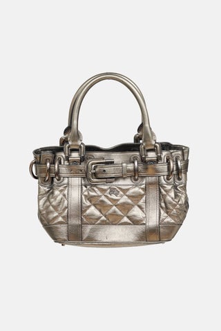 Burberry Metallic Quilted Beaton Bag