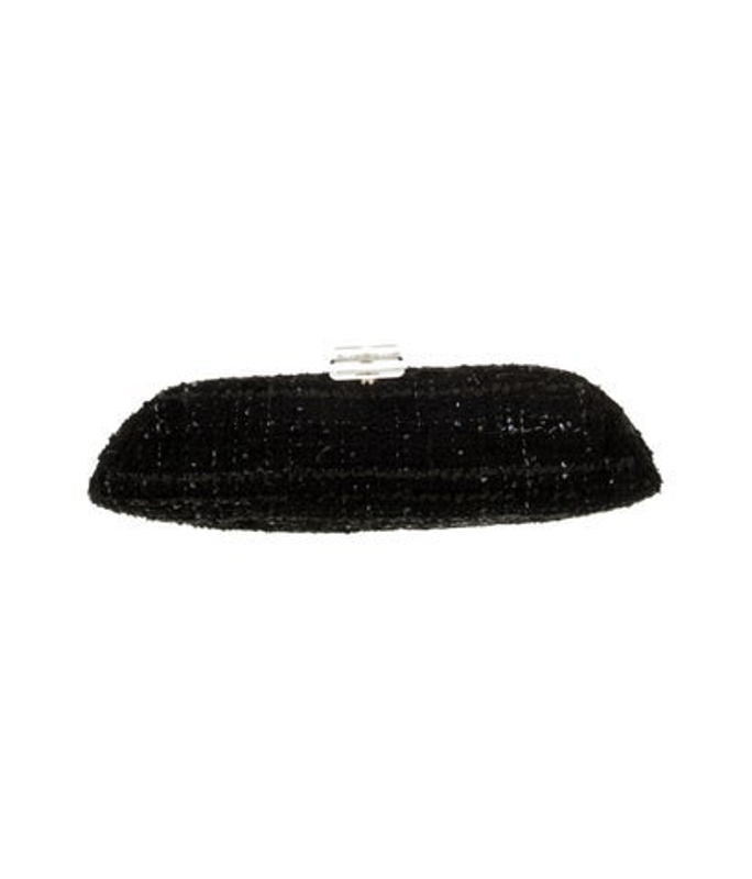 Chanel Tweed Cc Frame Clutch