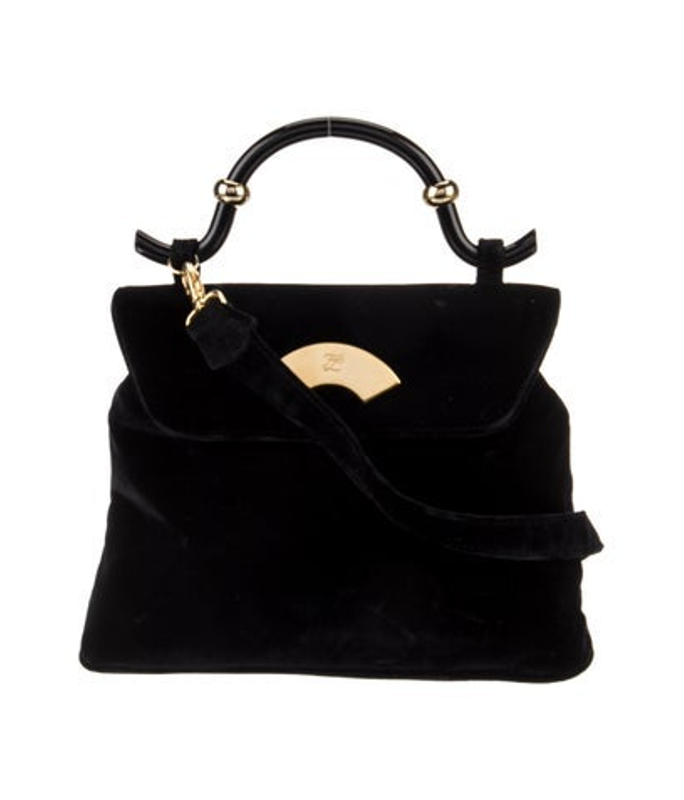 Karl Lagerfeld Lagerfeld Velvet Top Handle Bag