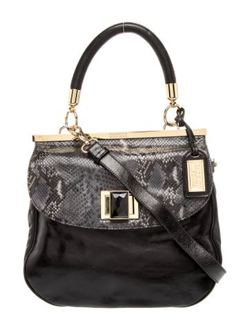 Badgley Mischka Leather Top Handle Bag