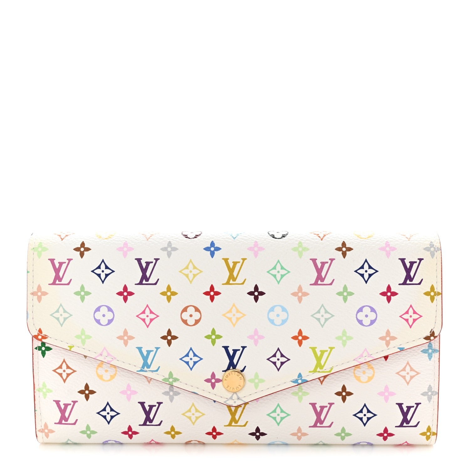 Monogram Multicolor Sarah Wallet NM White Litchi