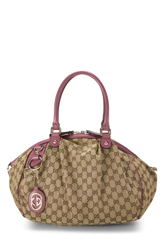 Pink Original GG Canvas Sukey Boston Handbag