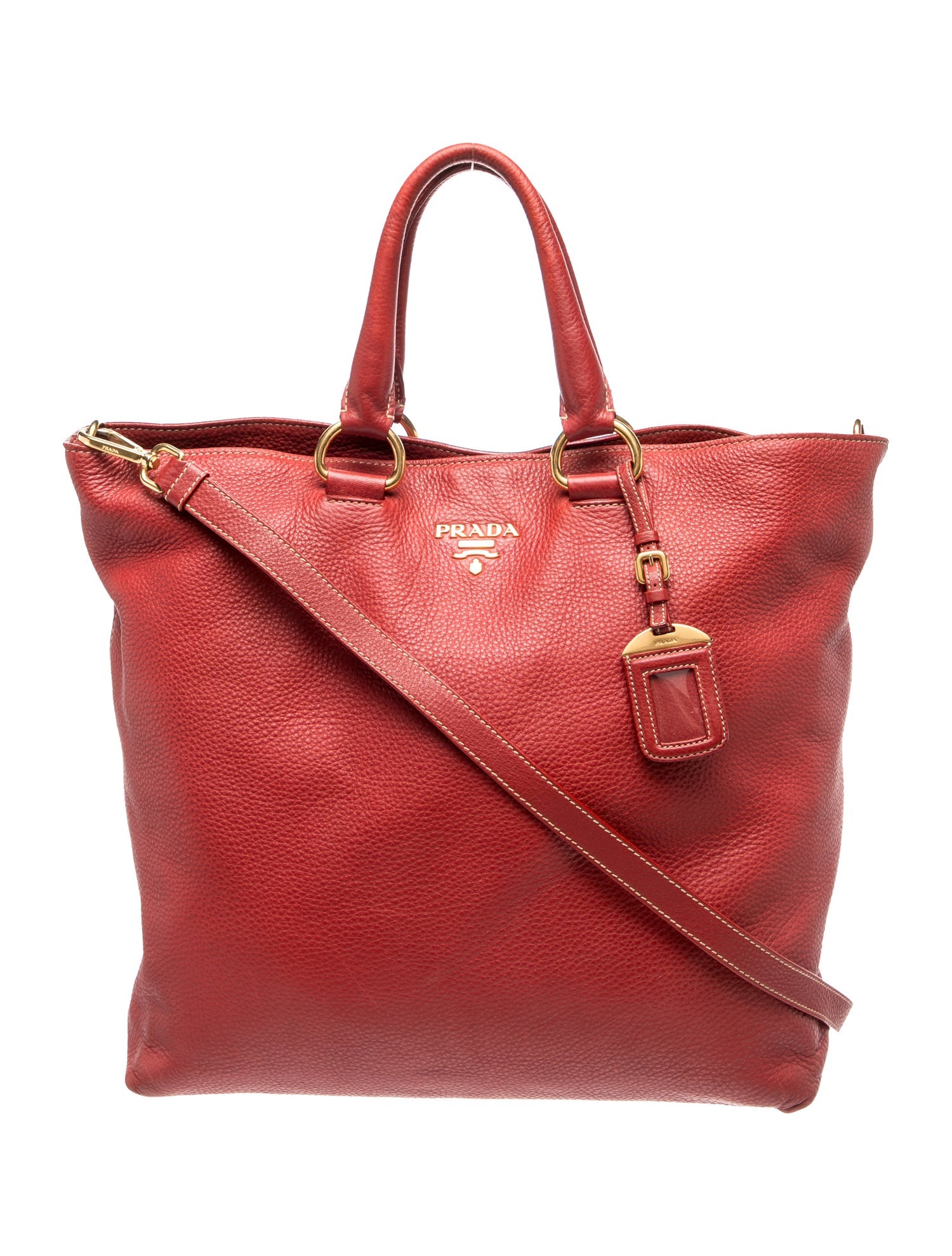 Vitello Daino Leather Convertible Tote