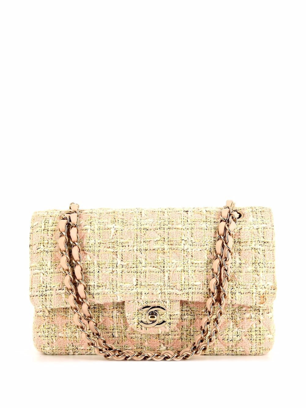 2006 tweed CC logo shoulder bag
