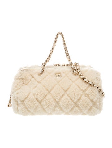 2025 Shearling Barrel Clutch w/ Chain