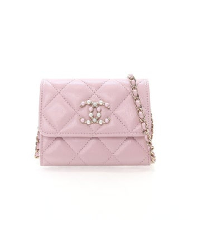 Chanel Interlocking Cc Coco Candy Card Holder On Chain