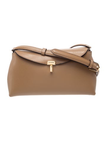 TOTEME Leather T-Lock Clutch