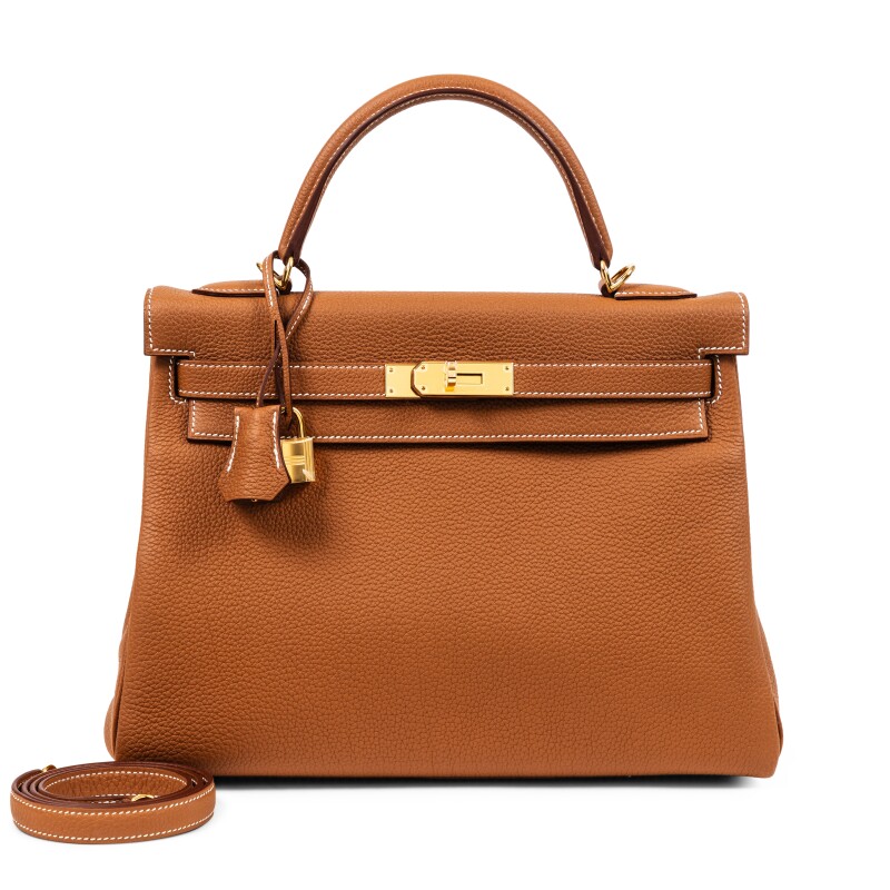 Hermes Gold Togo Kelly 32 Retourné Gold Hardware, 2024