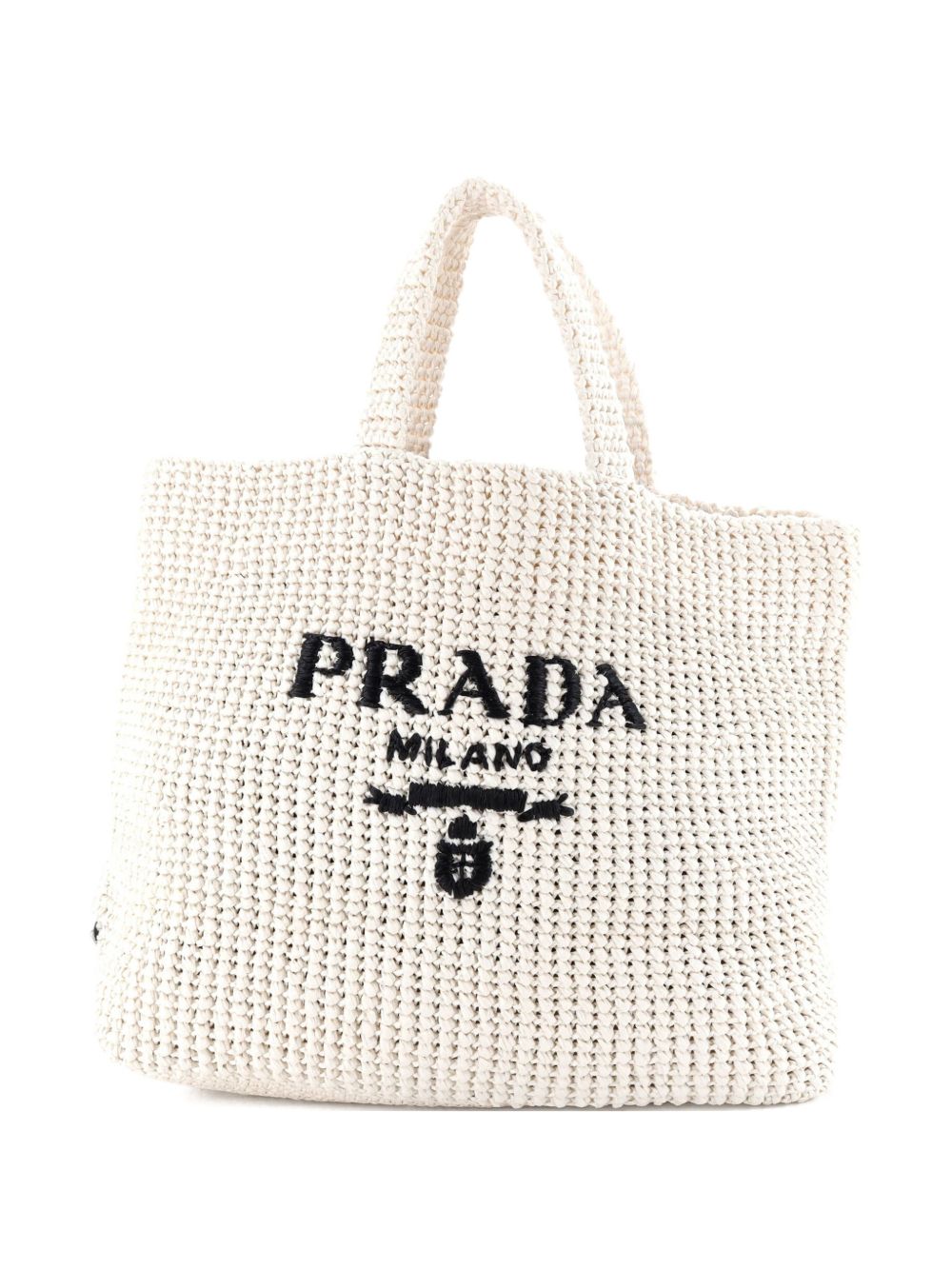 Logo Raffia Large tote bag