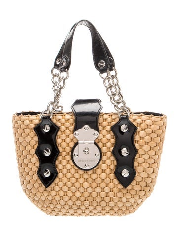 Straw Top Handle Bag