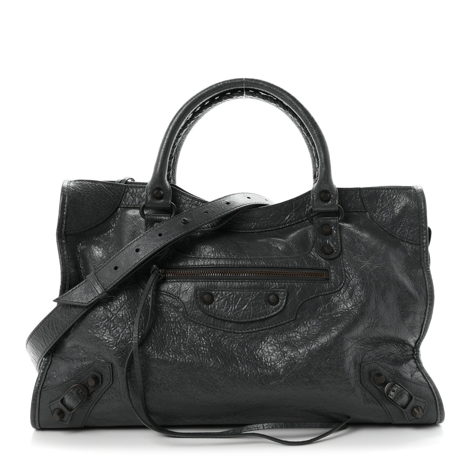 Balenciaga Agneau Arena Classic Hardware Medium Le City Volcanic Rock
