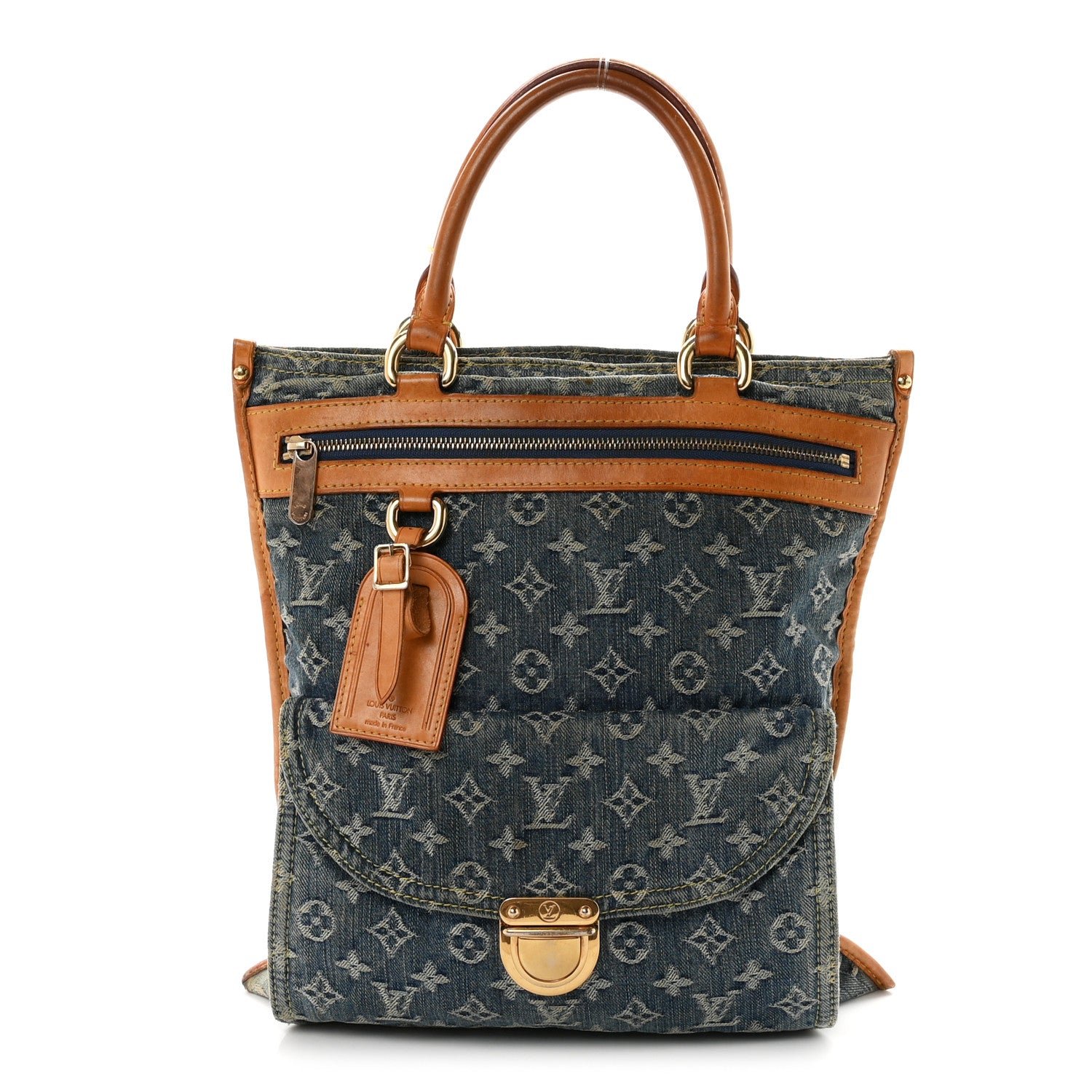 Louis Vuitton Monogram Denim Sac Plat Blue