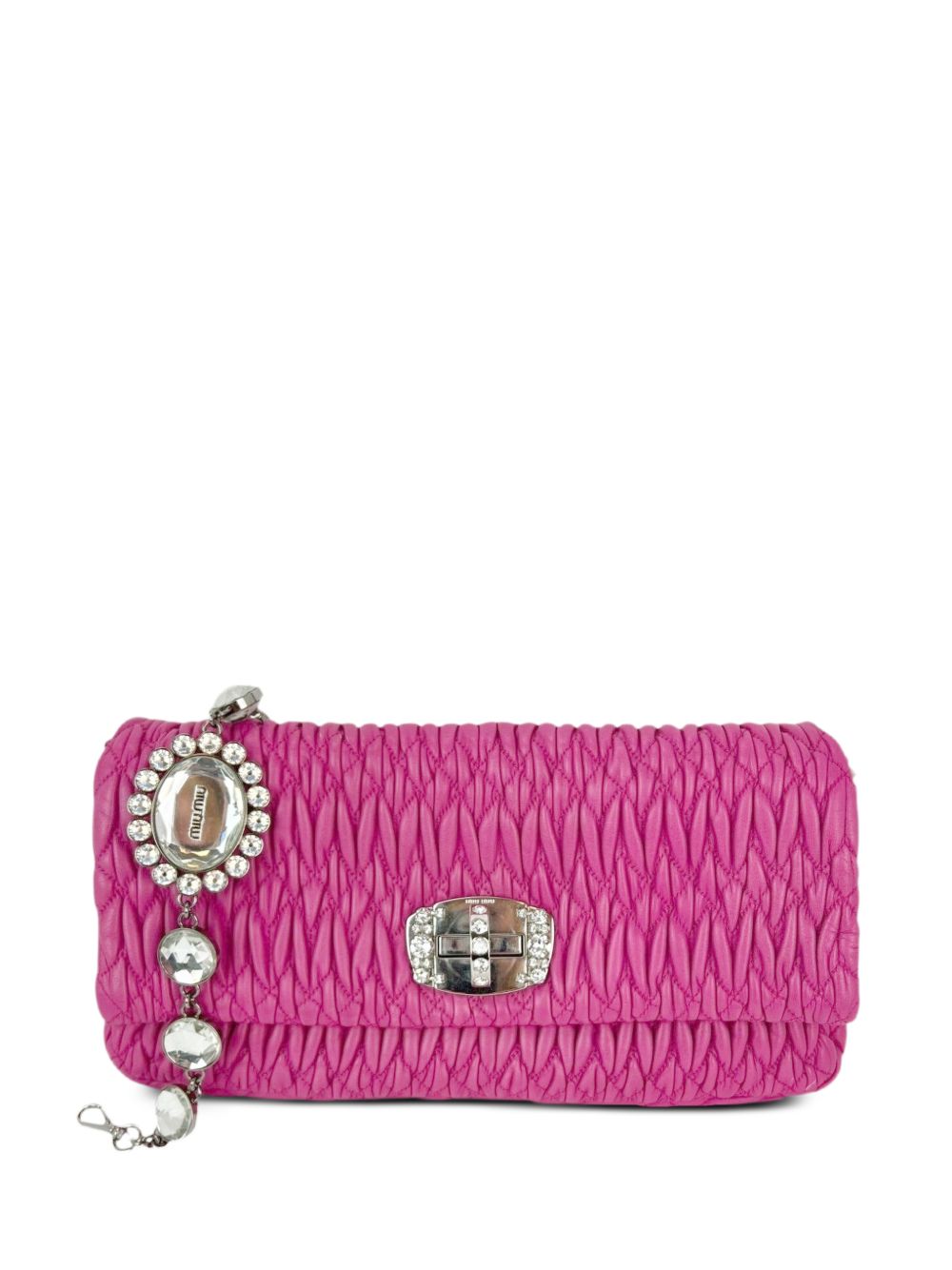 Miu Miu crystal shoulder clutch bag
