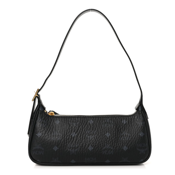 MCM Visetos Aren Shoulder Bag Black