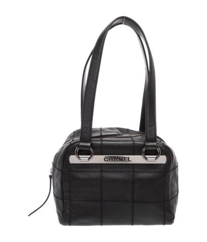 Chanel Lax Square Quilt Bowler Bag