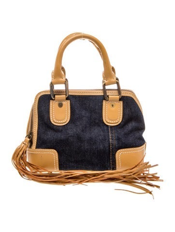 Denim Top Handle Bag