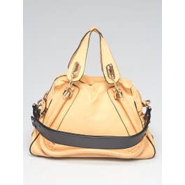 Chloe Chloe Beige Leather Medium Paraty Military Bag