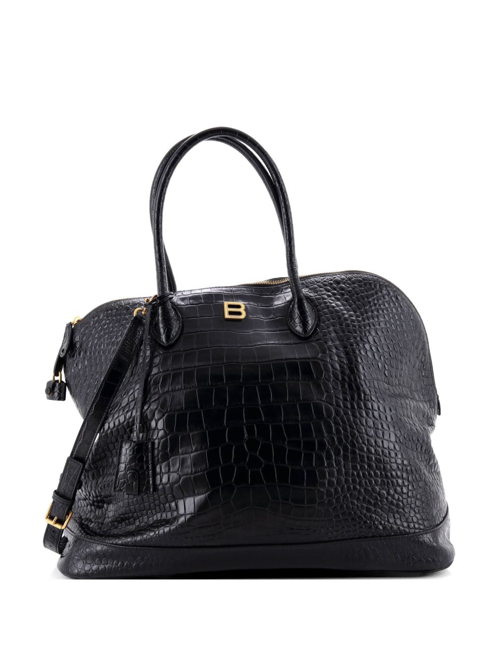 Ville Bag Crocodile Embossed Leather Large handbag