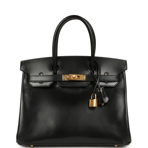 Hermes Hermes Birkin 30 Black Box Gold Hardware