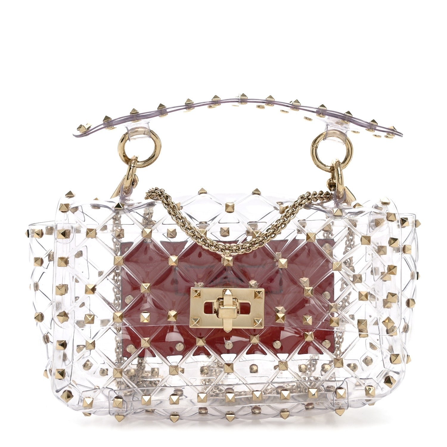 Valentino Garavani PVC Small Rockstud Spike Shoulder Bag