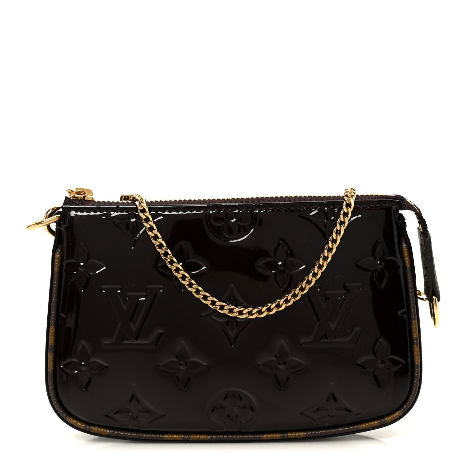 Louis Vuitton Vernis Monogram Mini Pochette Accessories Amarante