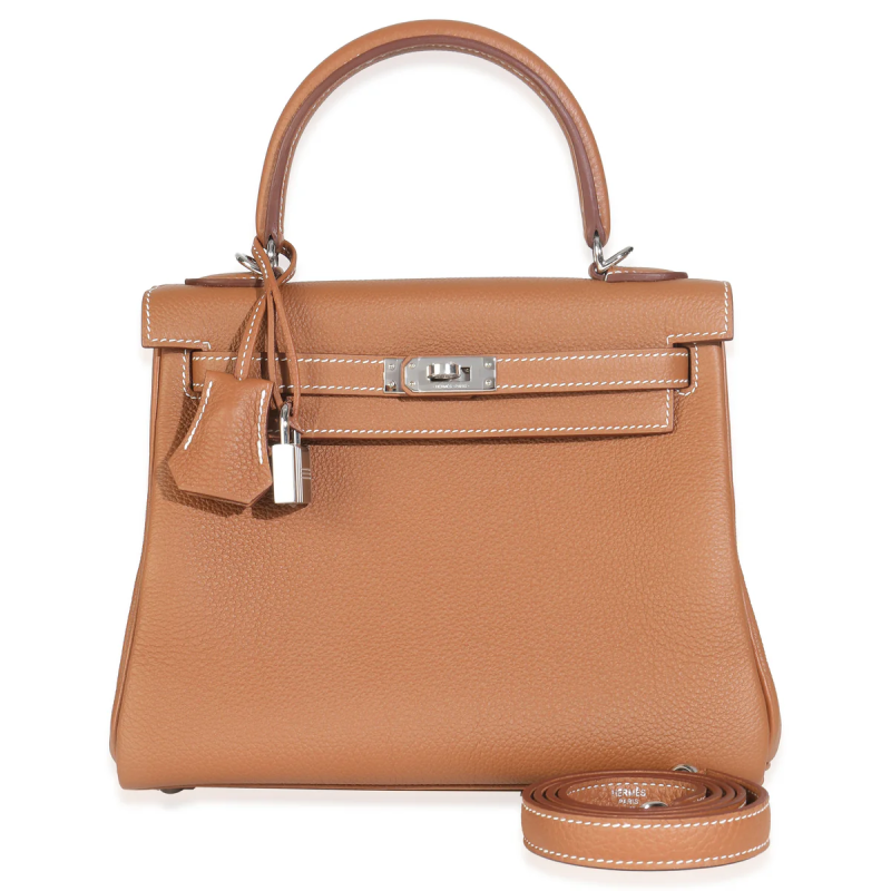 Hermes Gold Togo Retourne Kelly 25 Palladium Hardware, 2025