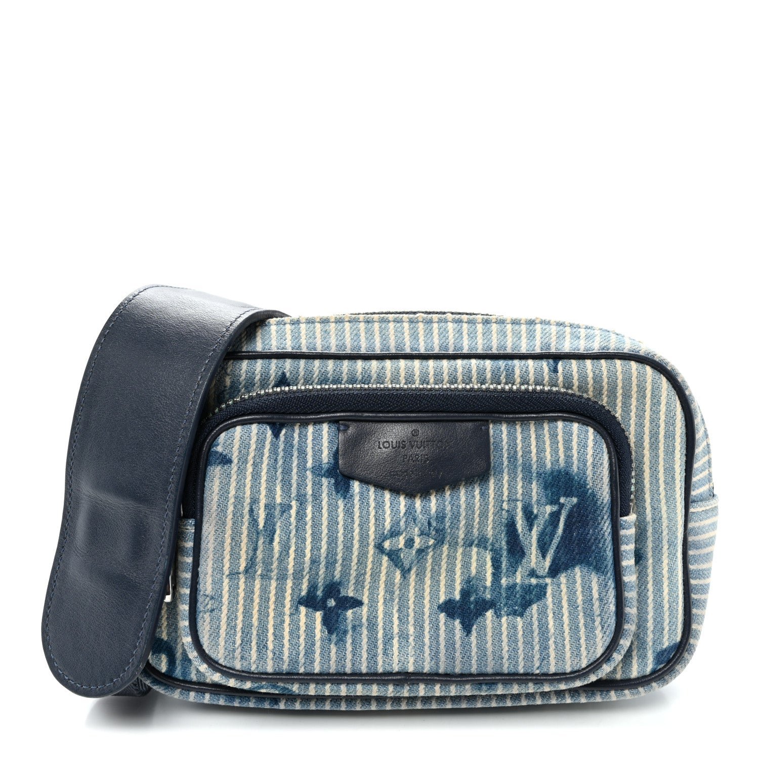Louis Vuitton Hickory Stripes Denim Monogram Watercolor Outdoor Pouch Blue