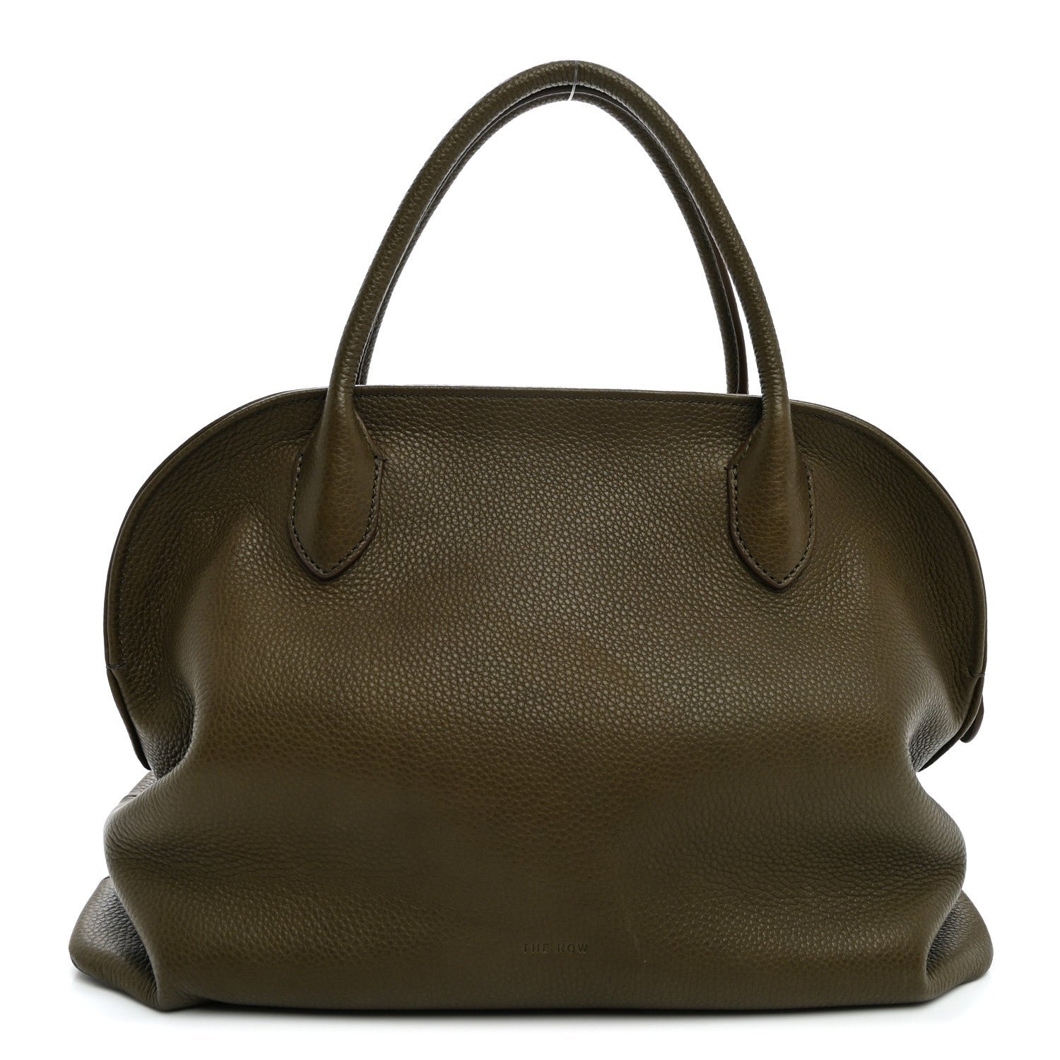 The Row Grained Saddle Calfskin Agnes Bag Truffle
