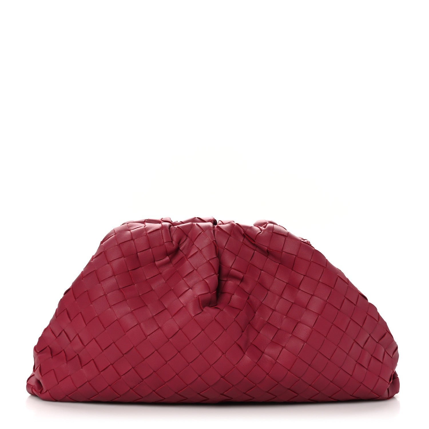 Bottega Veneta Nappa Maxi Intrecciato The Pouch Oversized Clutch Amaranto