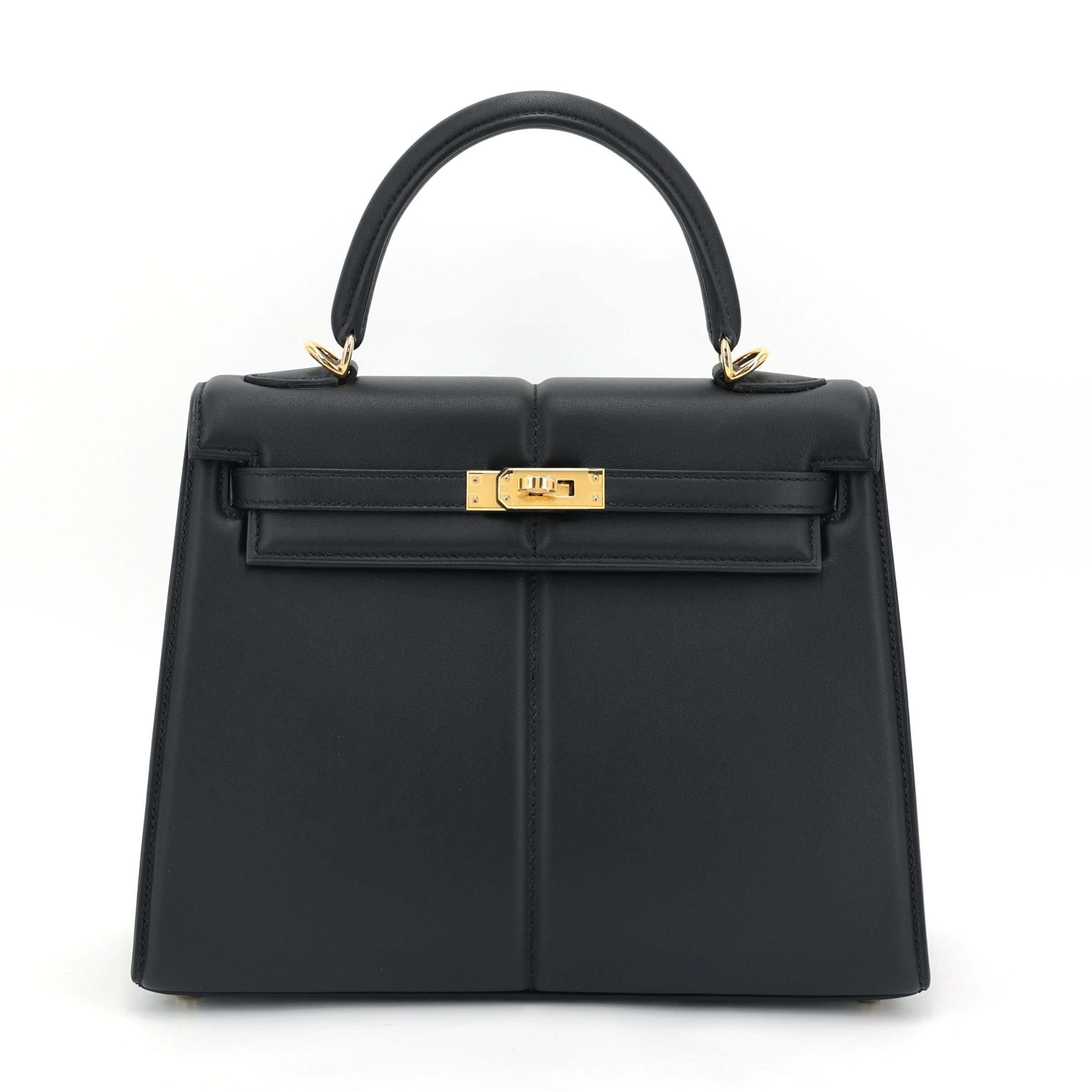 Hermes Unused ( Rank NS ) HERMÈS Limited Edition Kelly 25 Padded  Sellier Noir (89) Swift Gold hardware U (2022)