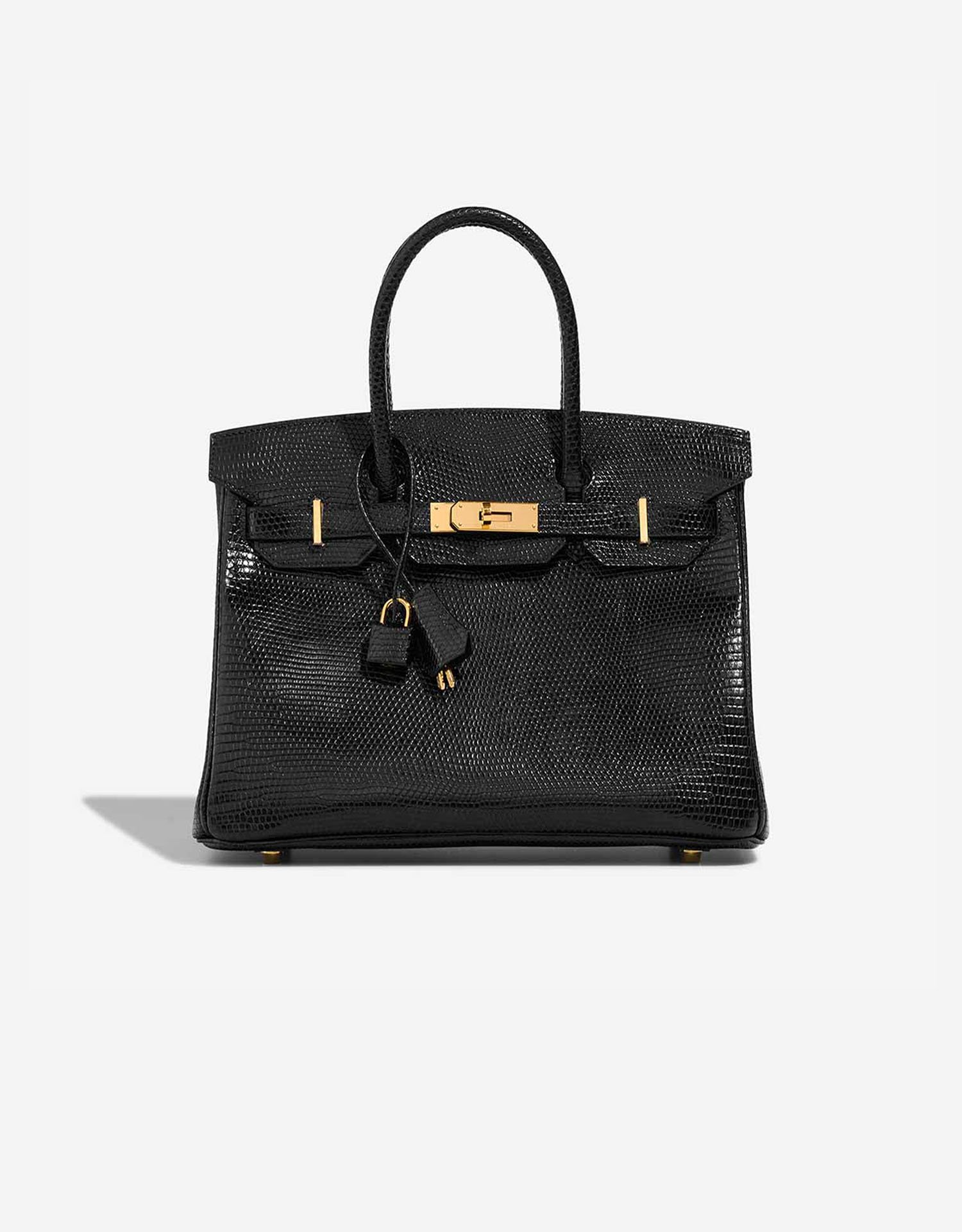 
		Birkin 30 Varanus Niloticus Lizard Black    