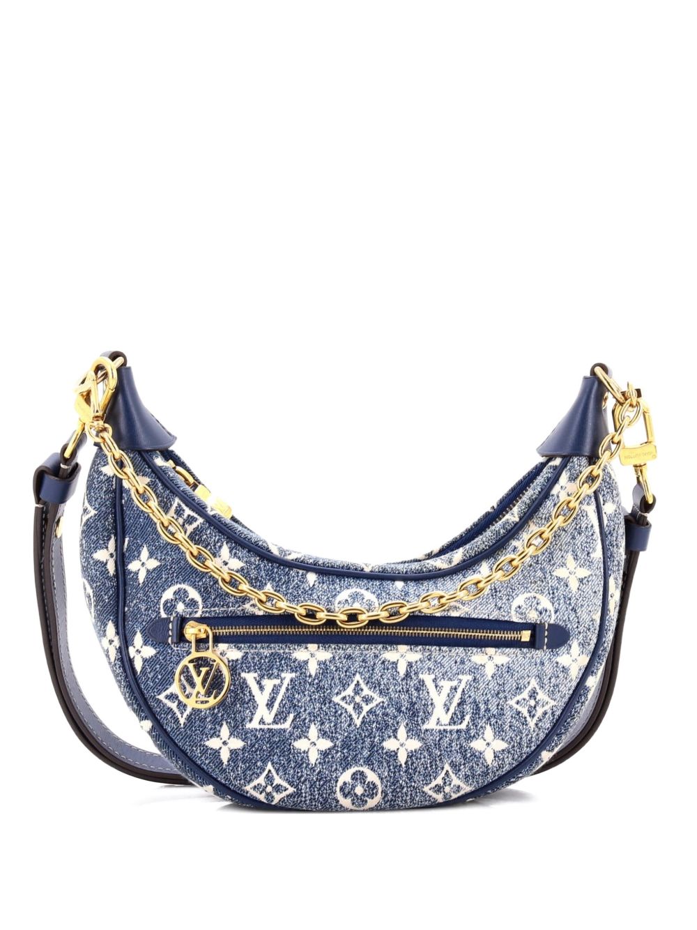 Loop Handbag Monogram Jacquard Denim hobo bag