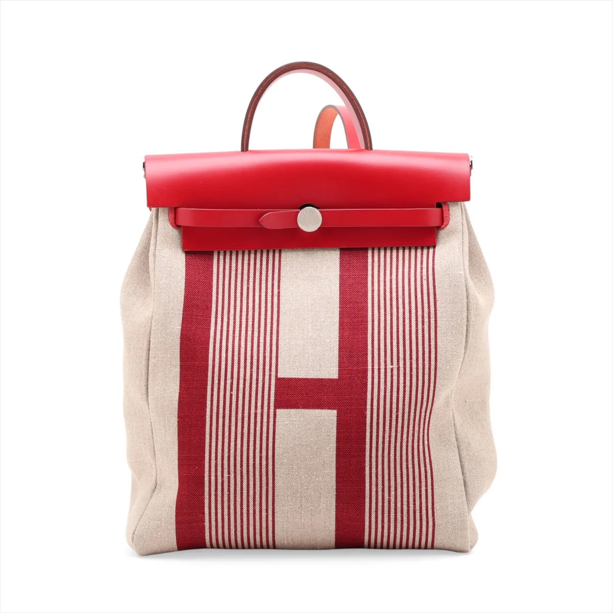 Hermès Herbag Zip Ad PM Twardu Camp x Vash Hunter Red Silver Metal Fittings
